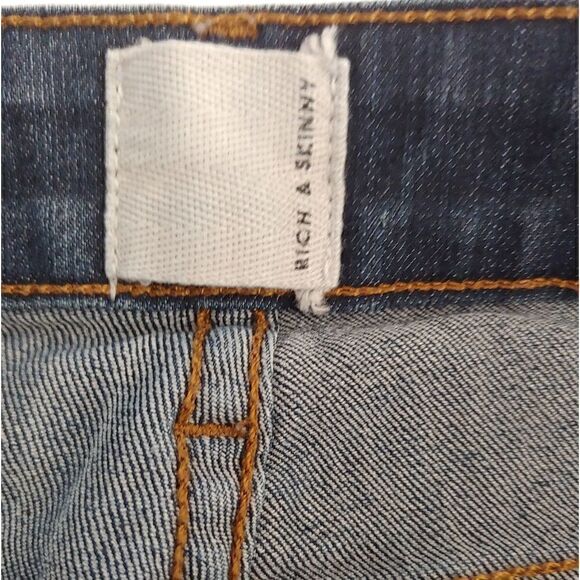 Rich & Skinny Women's Skinny Jeans Size 29 Dark Wash Stretch - Picture 4 of 7